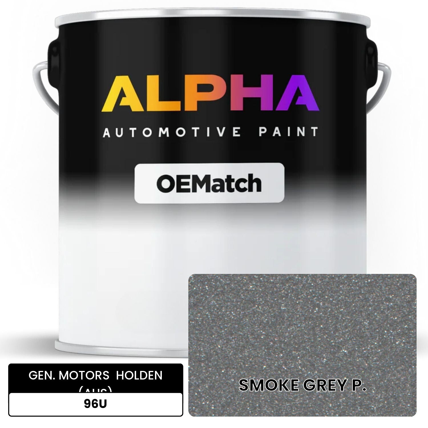 GEN. MOTORS  HOLDEN (AUS) SMOKE GREY P. 96U OEMatch Basecoat