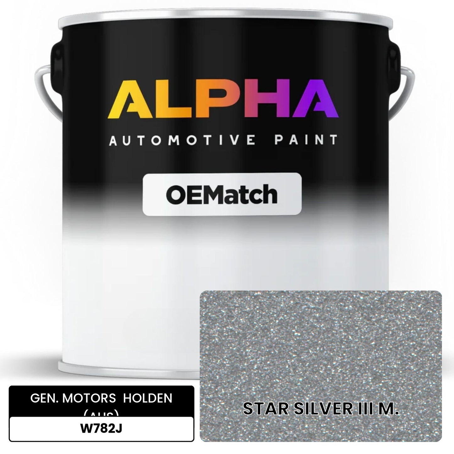 GEN. MOTORS  HOLDEN (AUS) STAR SILVER III M. W782J OEMatch Basecoat