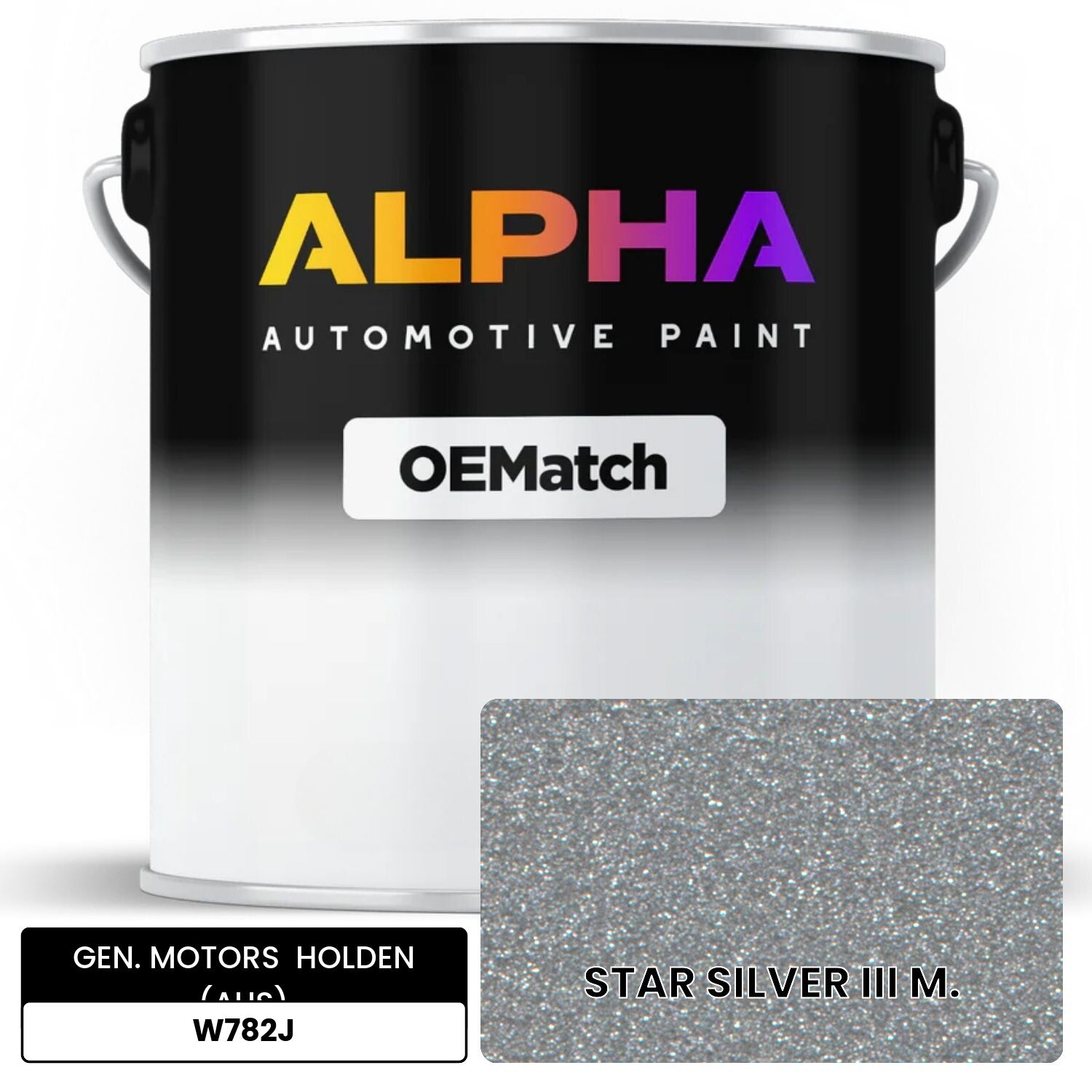 GEN. MOTORS  HOLDEN (AUS) STAR SILVER III M. W782J OEMatch Basecoat