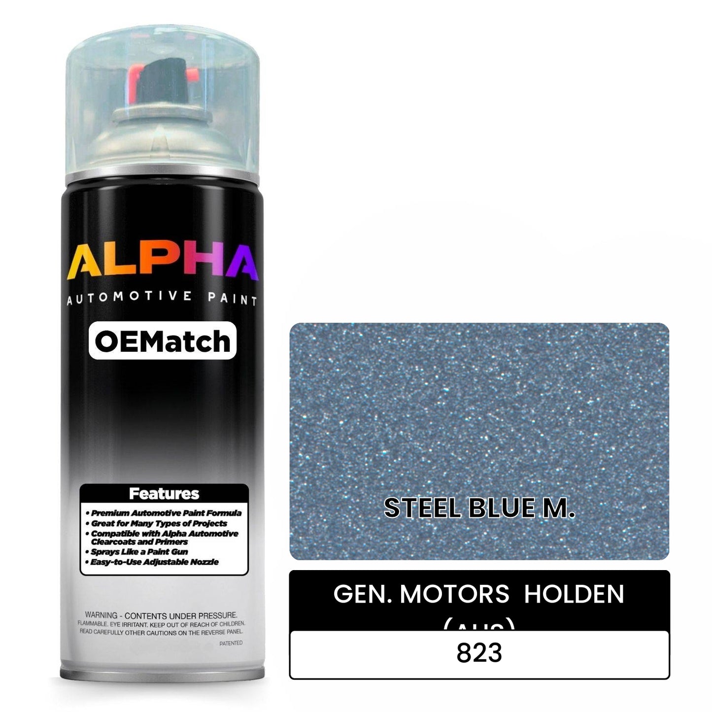 GEN. MOTORS  HOLDEN (AUS) STEEL BLUE M. 823 OEMatch Spraycan