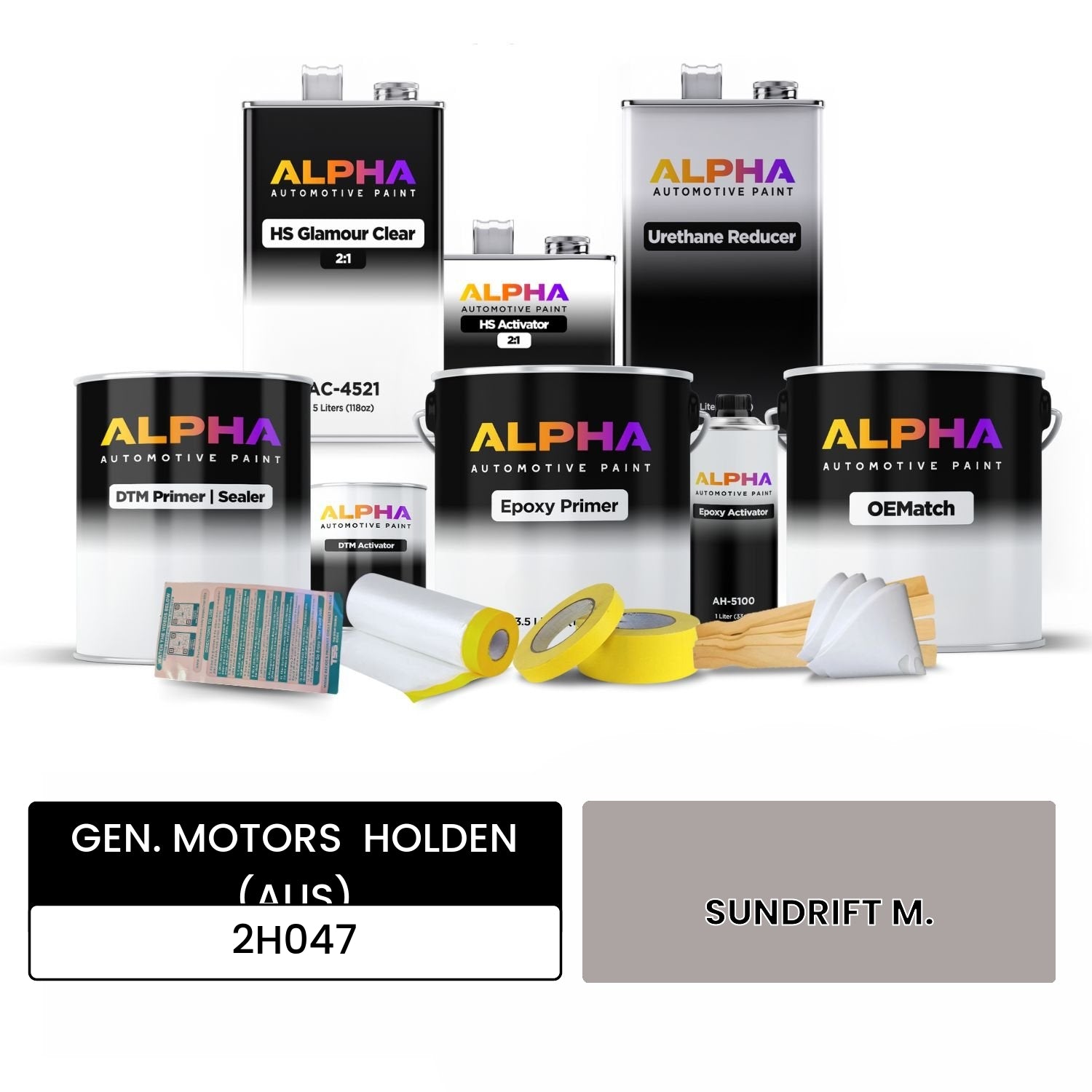 GEN. MOTORS  HOLDEN (AUS) SUNDRIFT M. 2H047 OEMatch Vehicle Paint Kit
