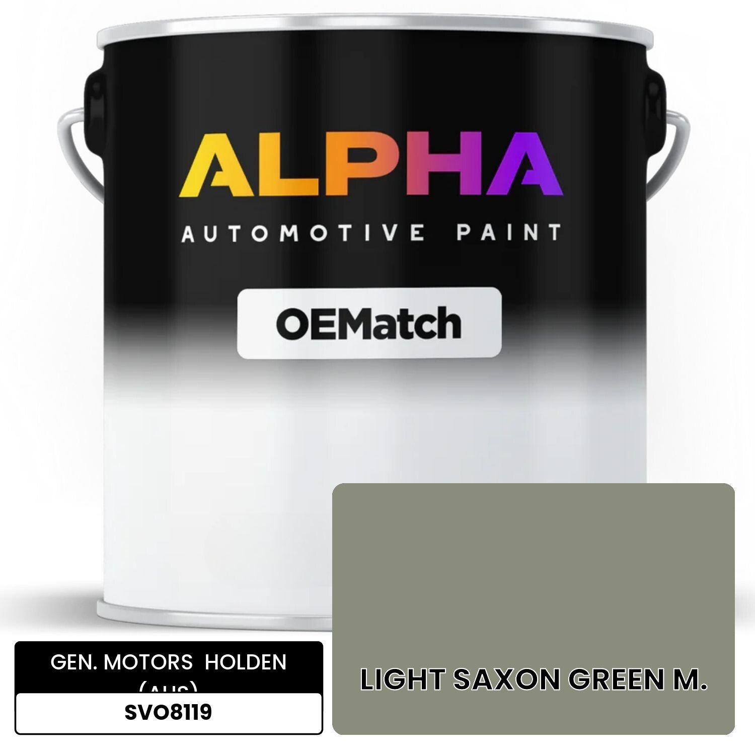 GEN. MOTORS  HOLDEN (AUS) LIGHT SAXON GREEN M. SVO8119 OEMatch Basecoat