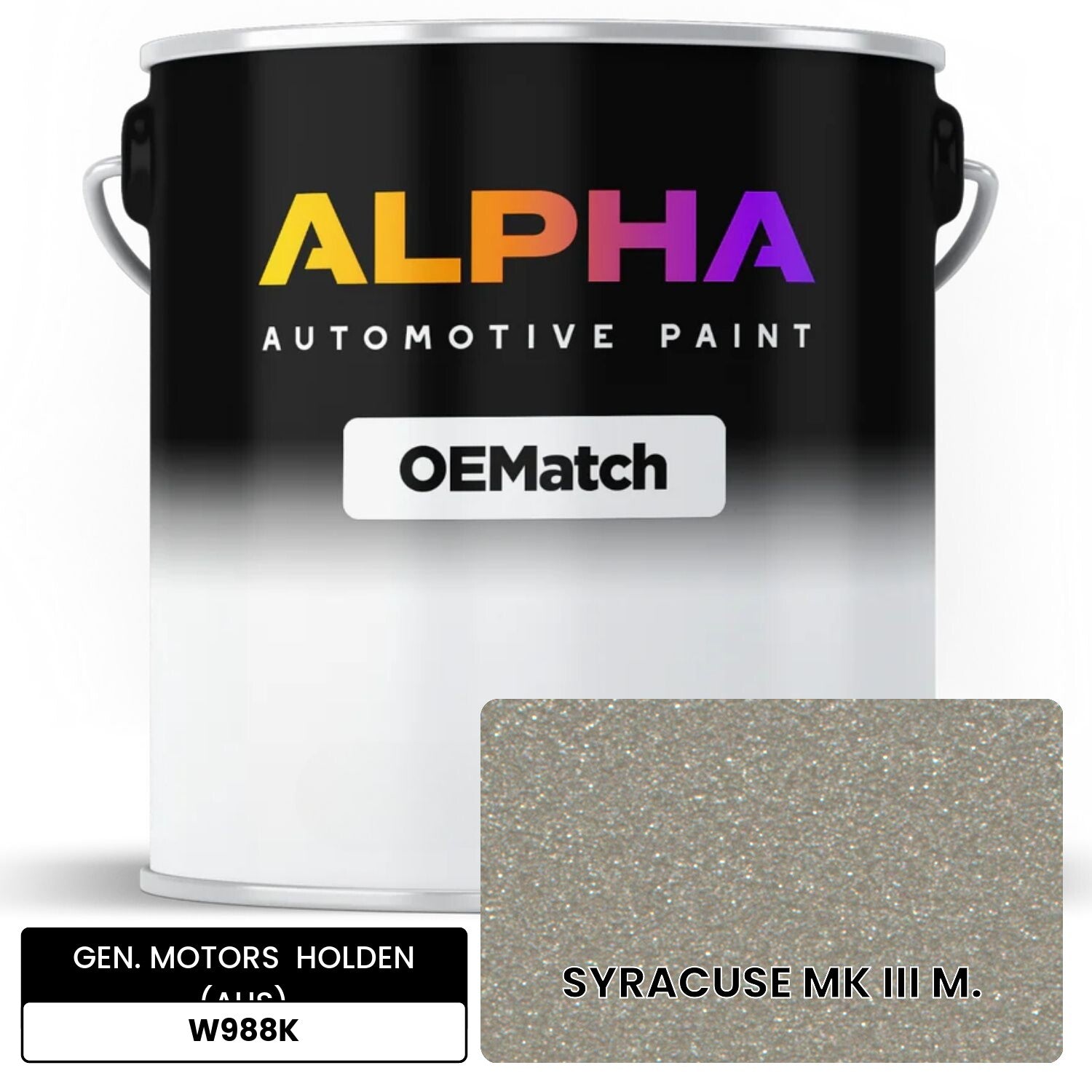 GEN. MOTORS  HOLDEN (AUS) SYRACUSE MK III M. W988K OEMatch Basecoat