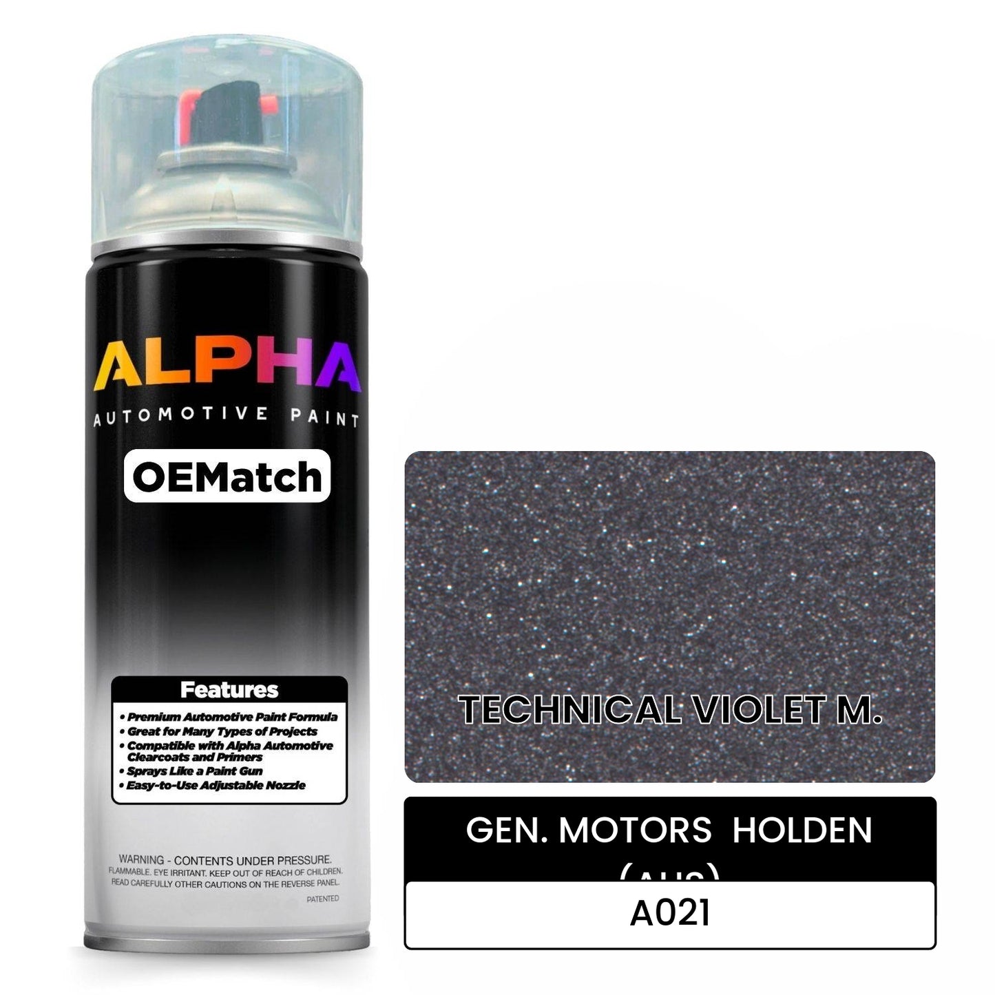 GEN. MOTORS  HOLDEN (AUS) TECHNICAL VIOLET M. A021 OEMatch Spraycan