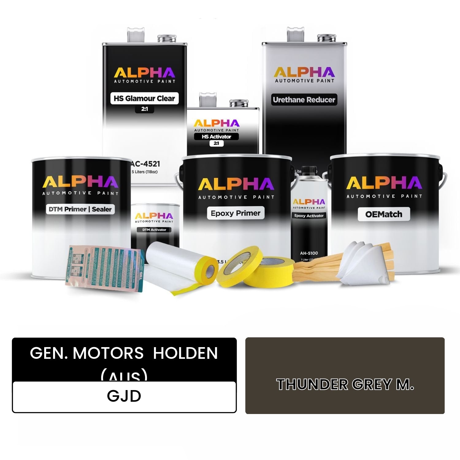 GEN. MOTORS  HOLDEN (AUS) THUNDER GREY M. GJD OEMatch Vehicle Paint Kit
