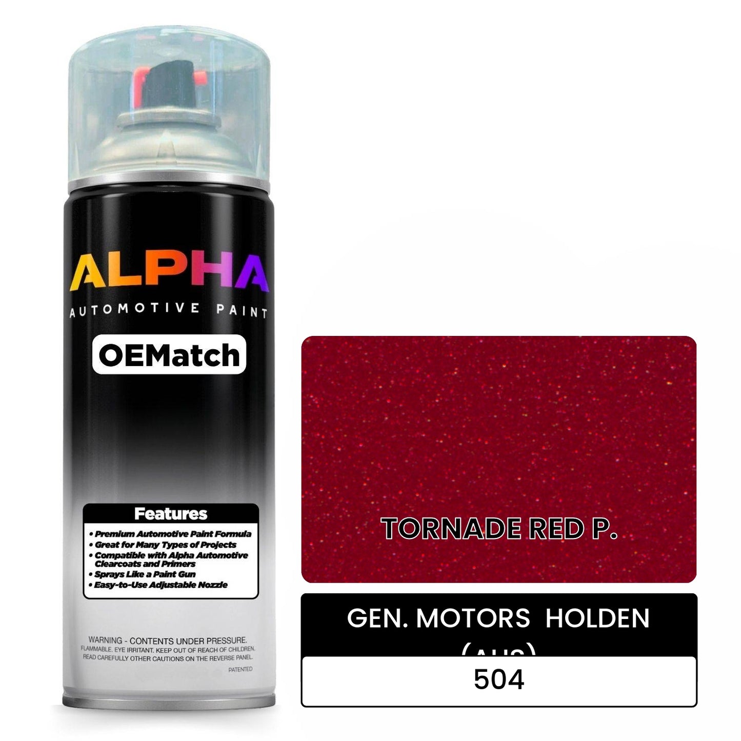 GEN. MOTORS  HOLDEN (AUS) TORNADE RED P. 504 OEMatch Spraycan