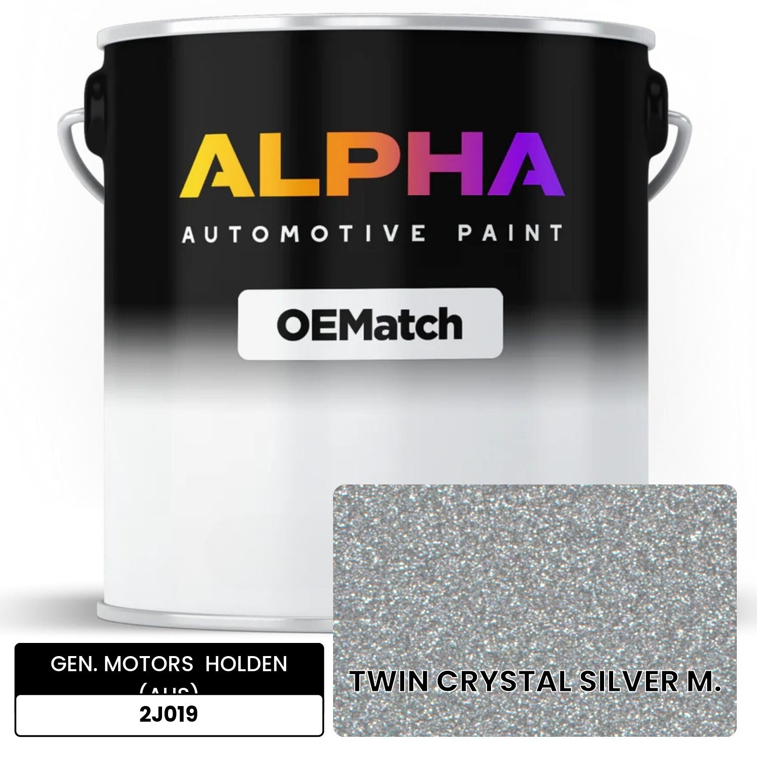GEN. MOTORS  HOLDEN (AUS) TWIN CRYSTAL SILVER M. 2J019 OEMatch Basecoat