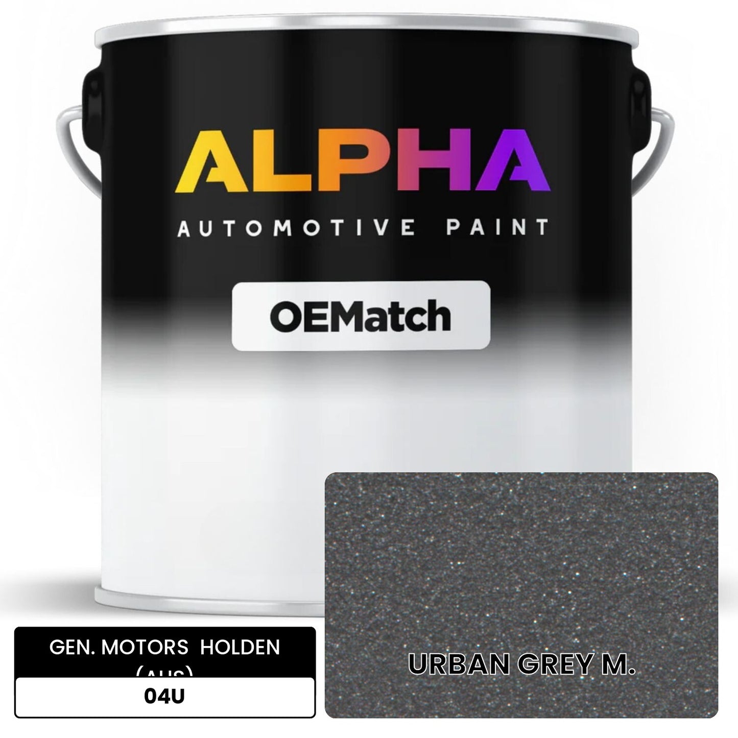 GEN. MOTORS  HOLDEN (AUS) URBAN GREY M. 04U OEMatch Basecoat