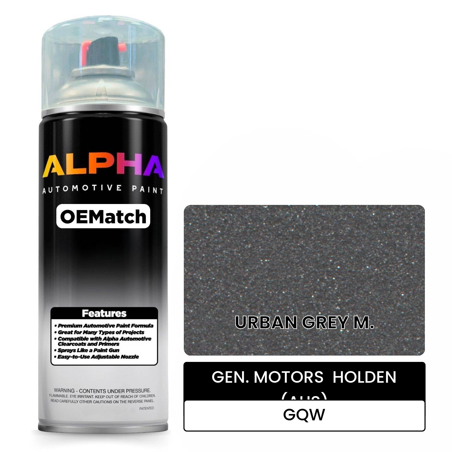 GEN. MOTORS  HOLDEN (AUS) URBAN GREY M. GQW OEMatch Spraycan