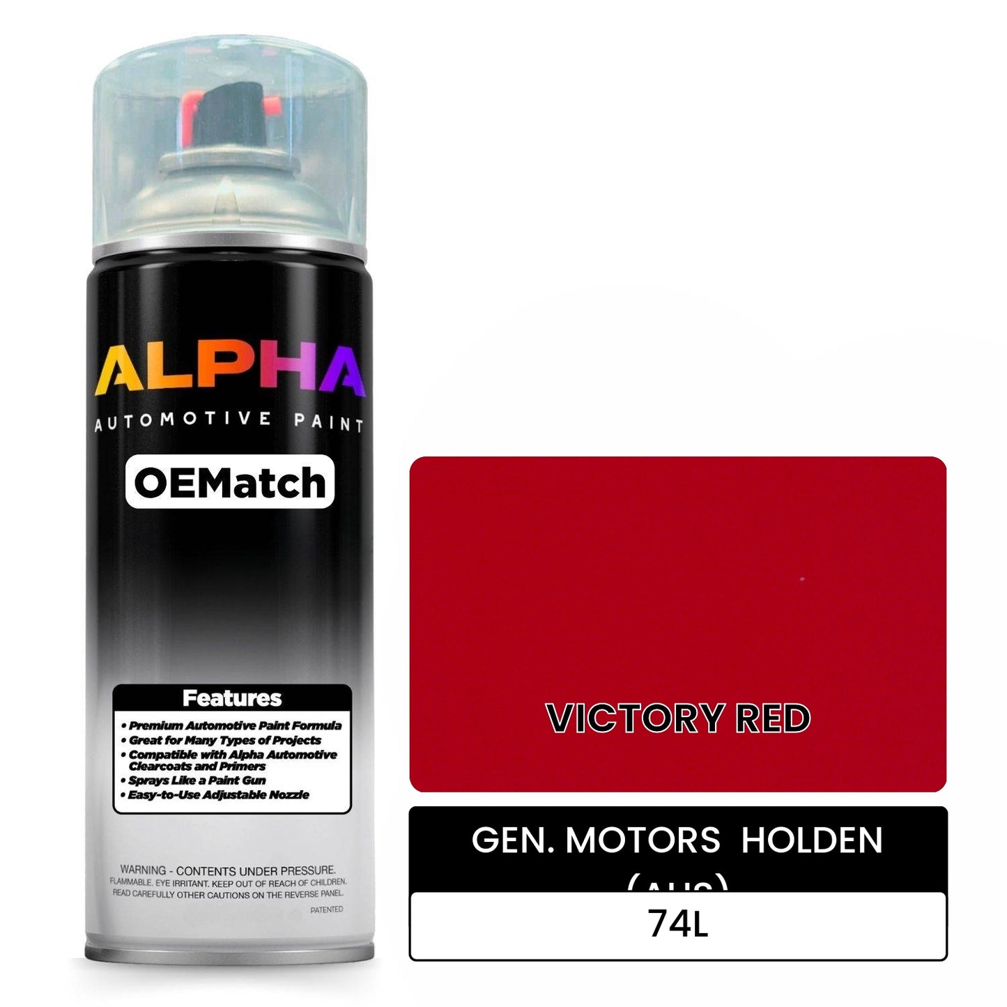 GEN. MOTORS  HOLDEN (AUS) VICTORY RED 74L OEMatch Spraycan
