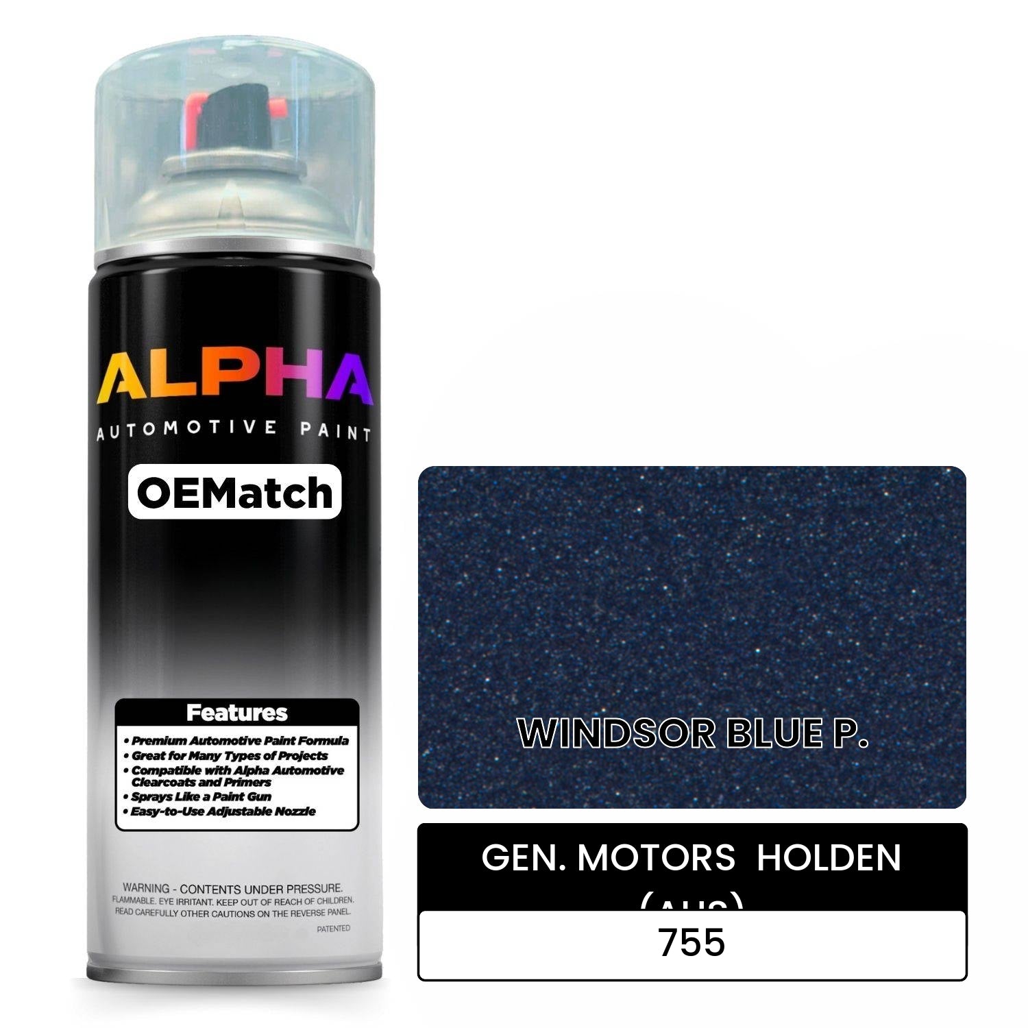 GEN. MOTORS  HOLDEN (AUS) WINDSOR BLUE P. 755 OEMatch Spraycan