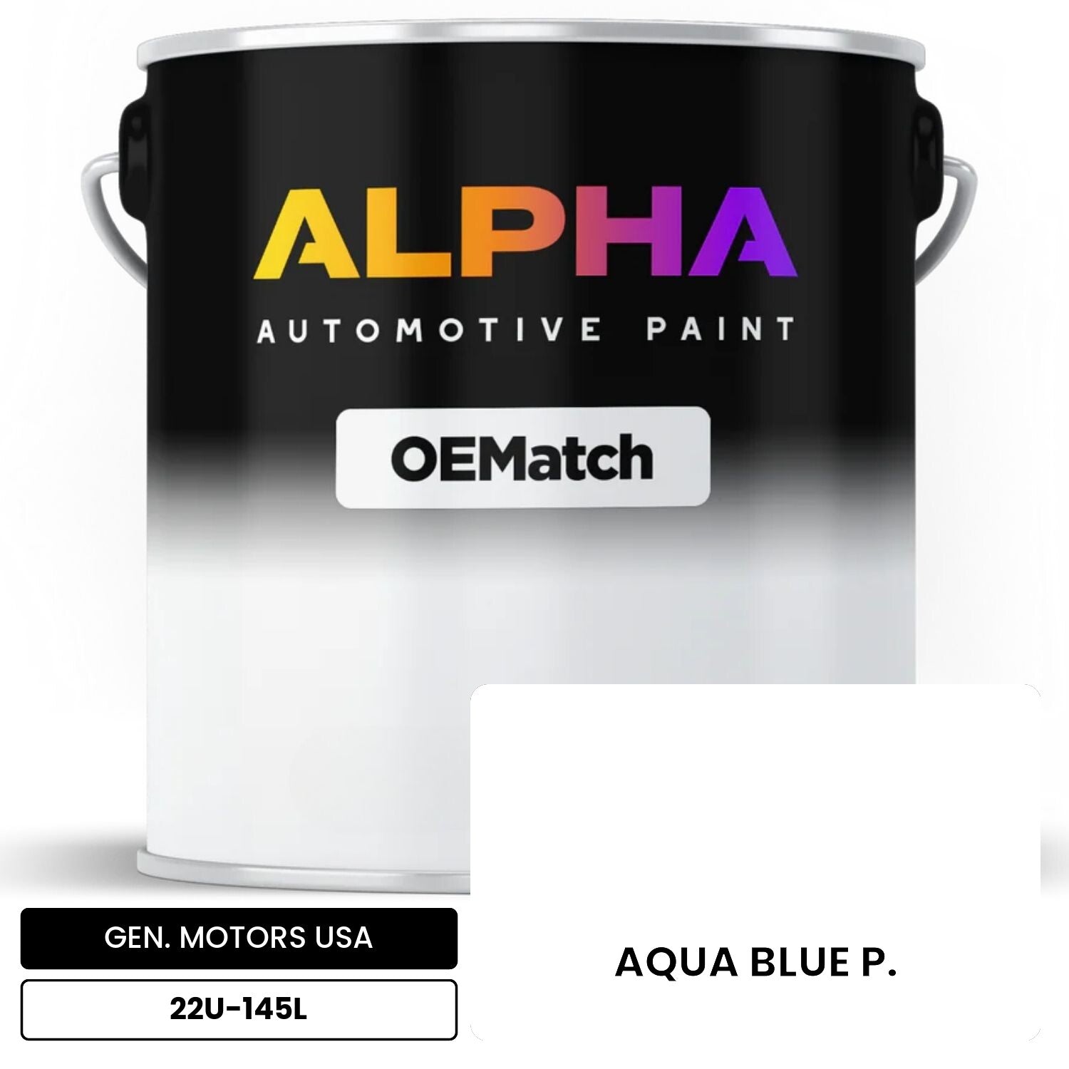 GEN. MOTORS USA AQUA BLUE P. 22U-145L OEMatch Basecoat