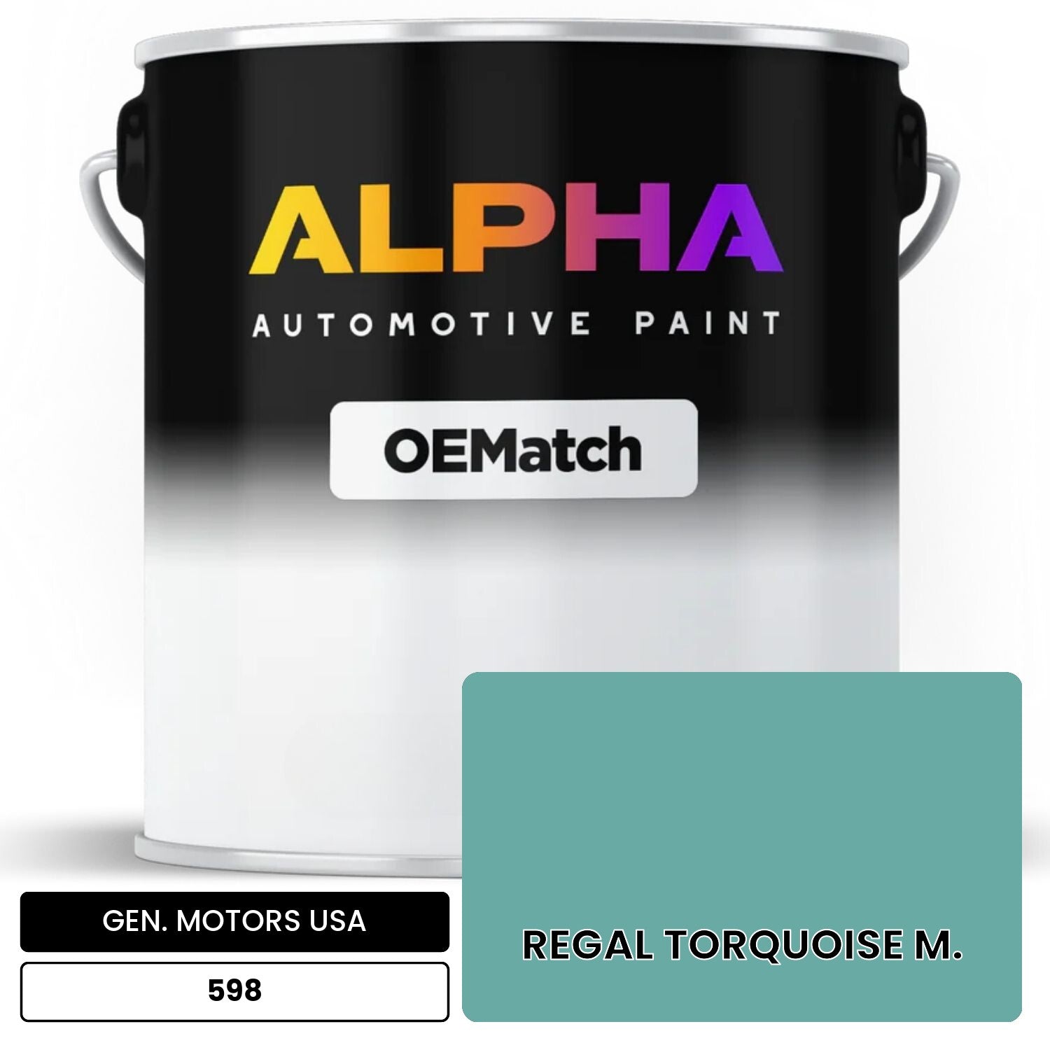 GEN. MOTORS USA REGAL TORQUOISE M. 598 OEMatch Basecoat