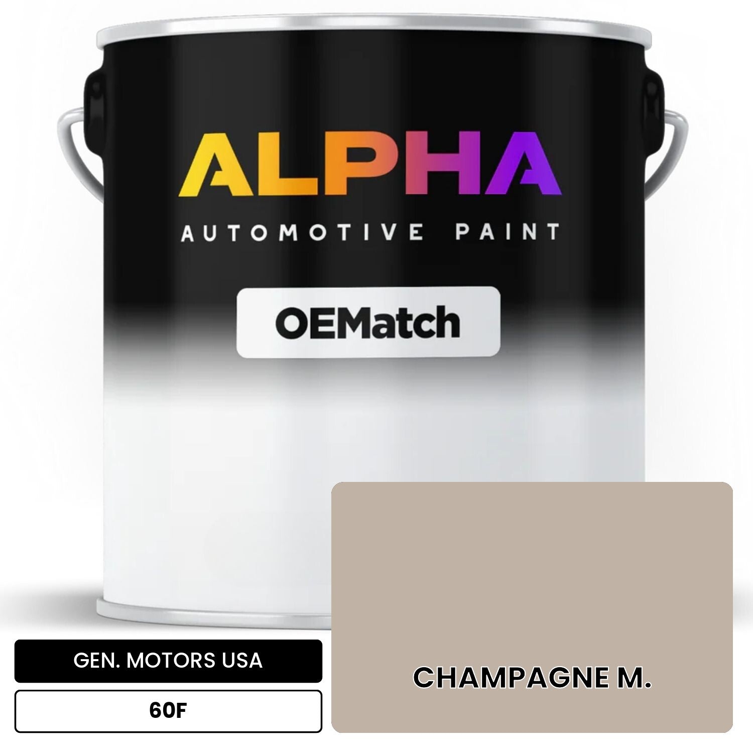 GEN. MOTORS USA CHAMPAGNE M. 60F OEMatch Basecoat