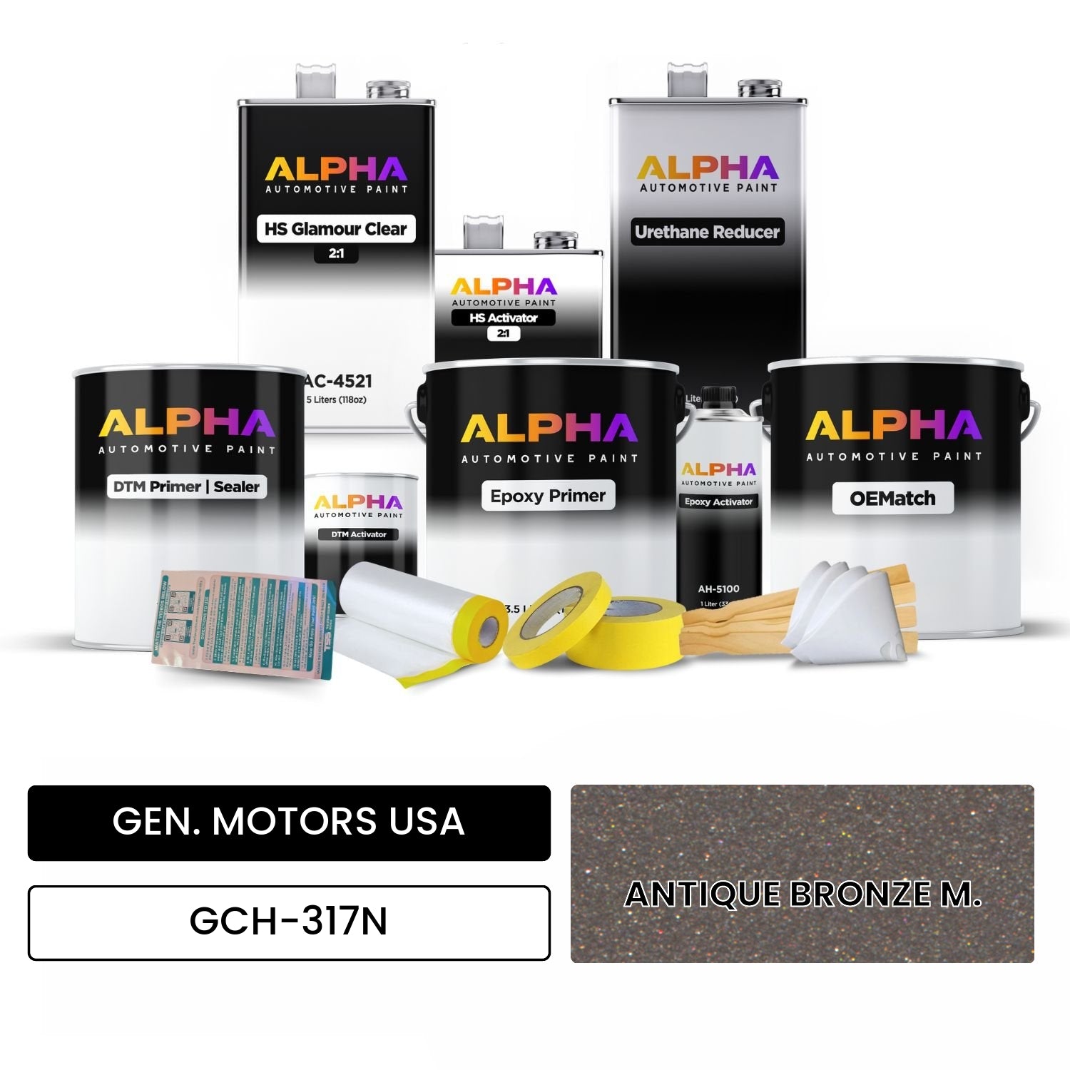 GEN. MOTORS USA ANTIQUE BRONZE M. GCH-317N OEMatch Vehicle Paint Kit
