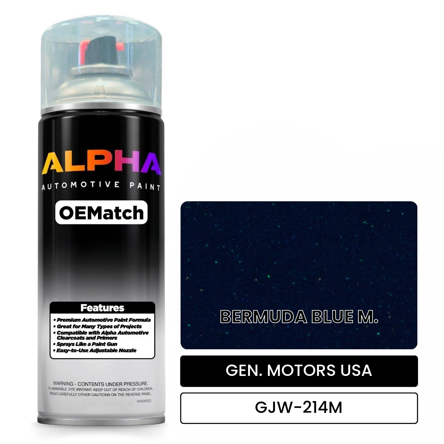 GEN. MOTORS USA BERMUDA BLUE M. GJW-214M OEMatch Spraycan