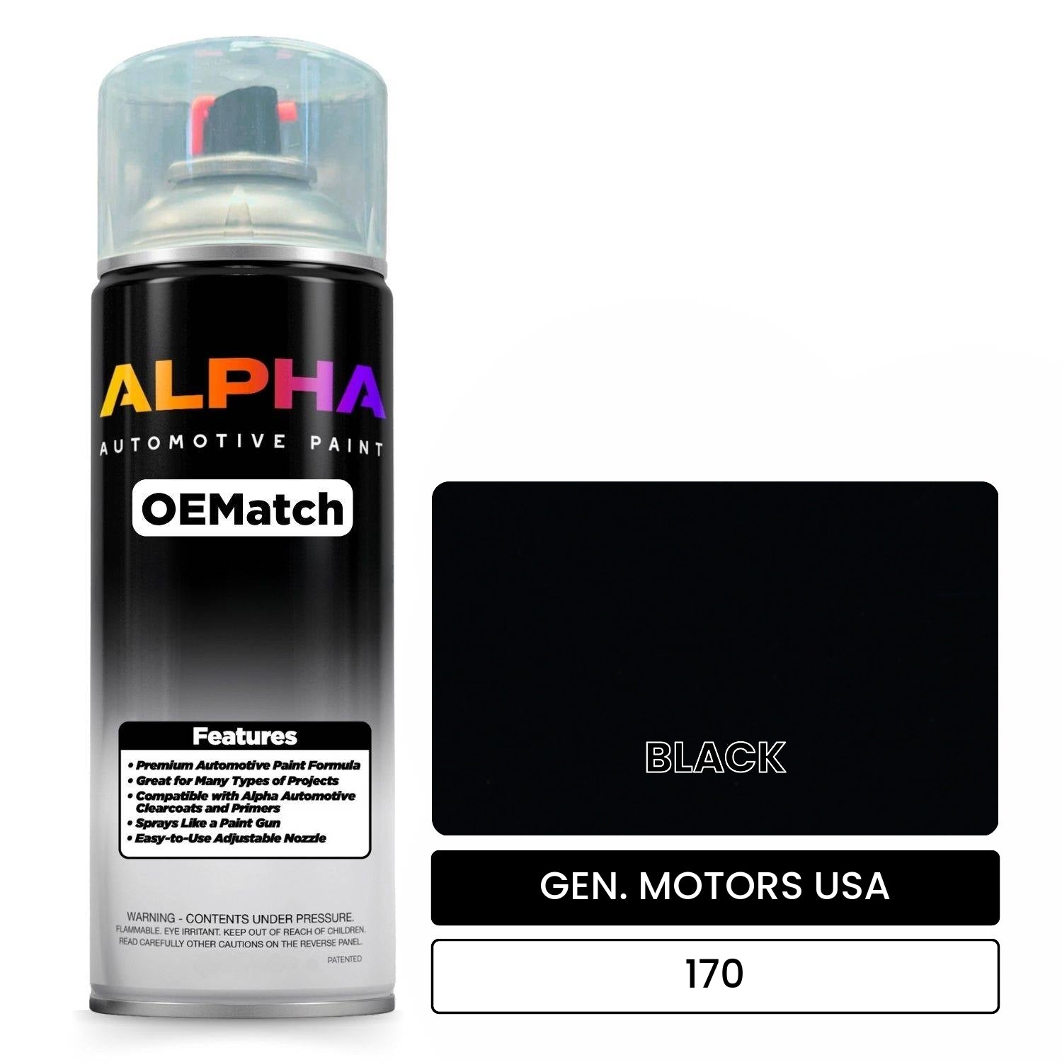 GEN. MOTORS USA BLACK 170 OEMatch Spraycan
