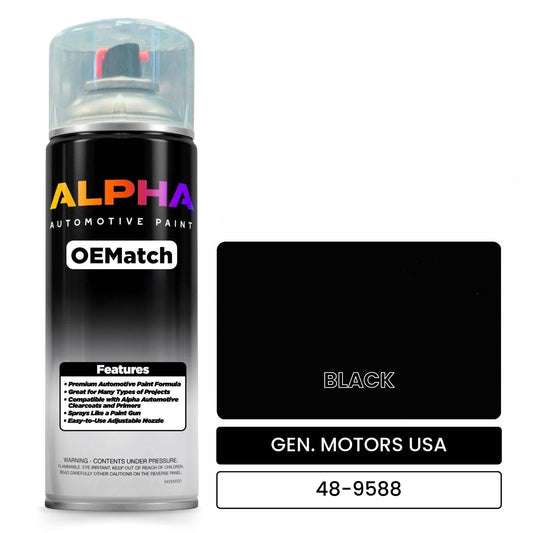 GEN. MOTORS USA BLACK 48-9588 OEMatch Spraycan
