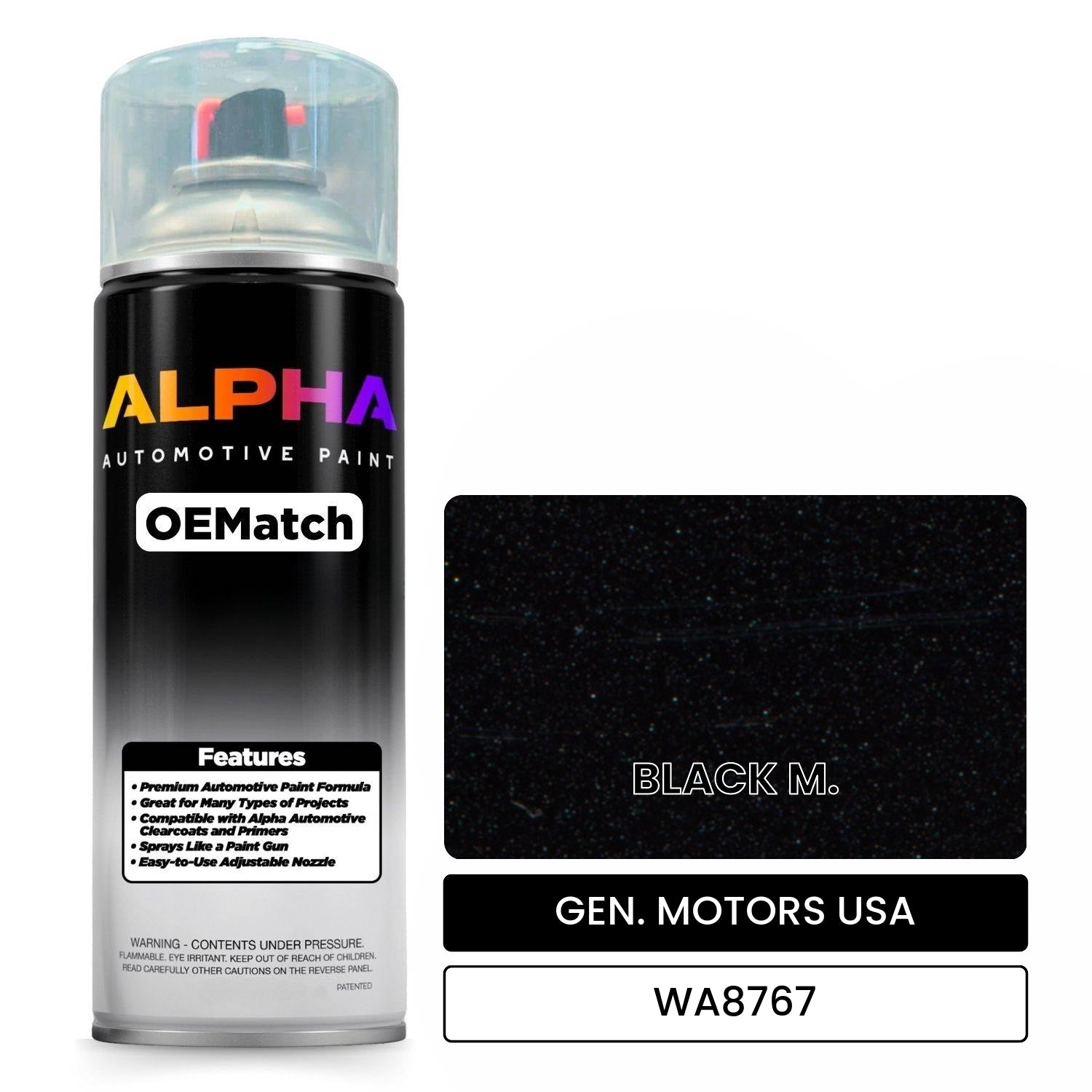 GEN. MOTORS USA BLACK M. WA8767 OEMatch Spraycan