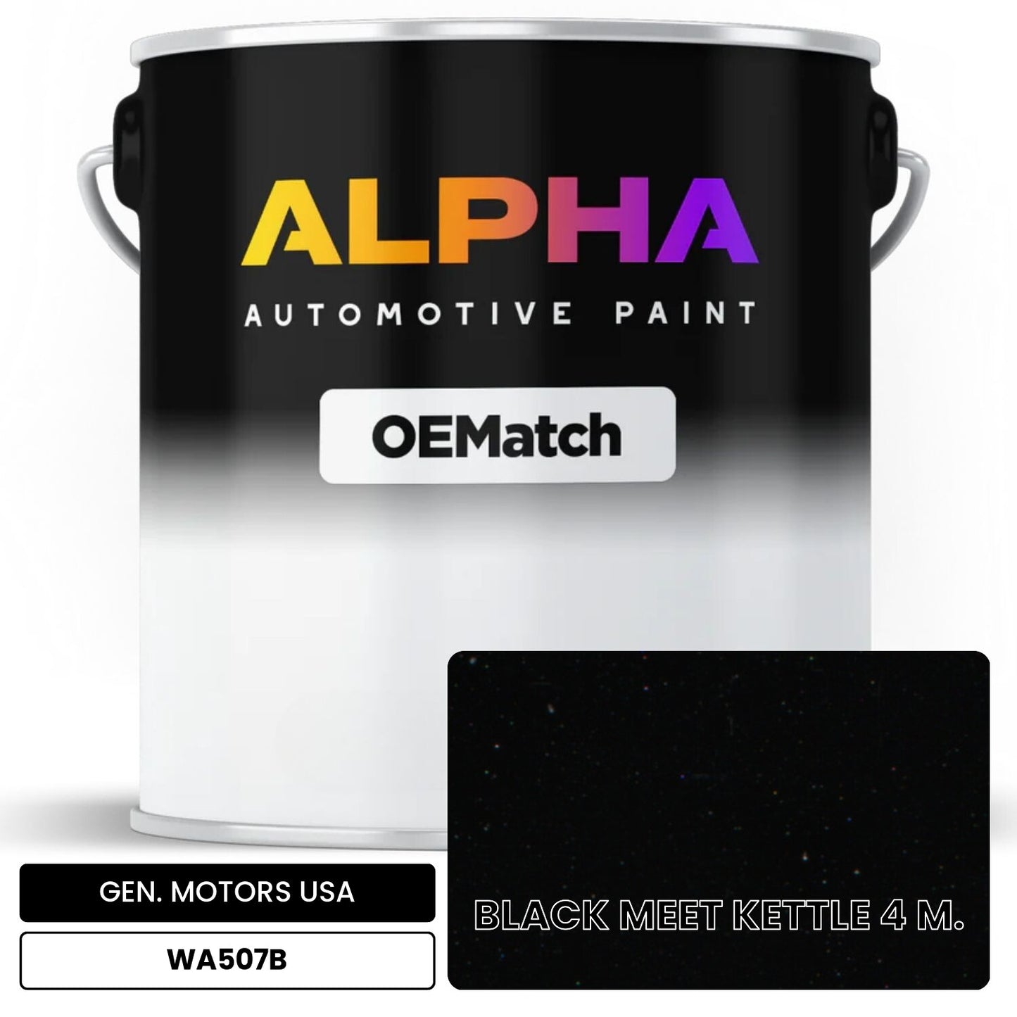 GEN. MOTORS USA BLACK MEET KETTLE 4 M.  WA507B OEMatch Basecoat