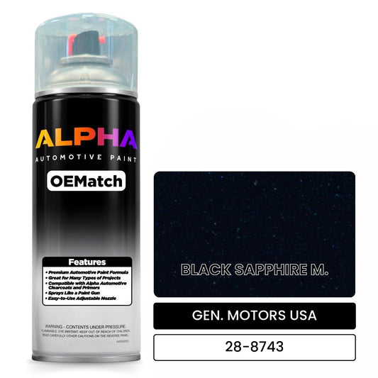 GEN. MOTORS USA BLACK SAPPHIRE M. 28-8743 OEMatch Spraycan