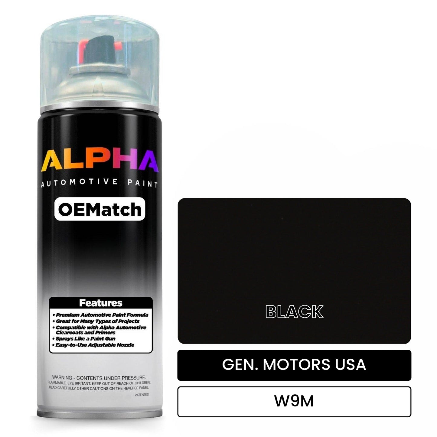 GEN. MOTORS USA BLACK W9M OEMatch Spraycan