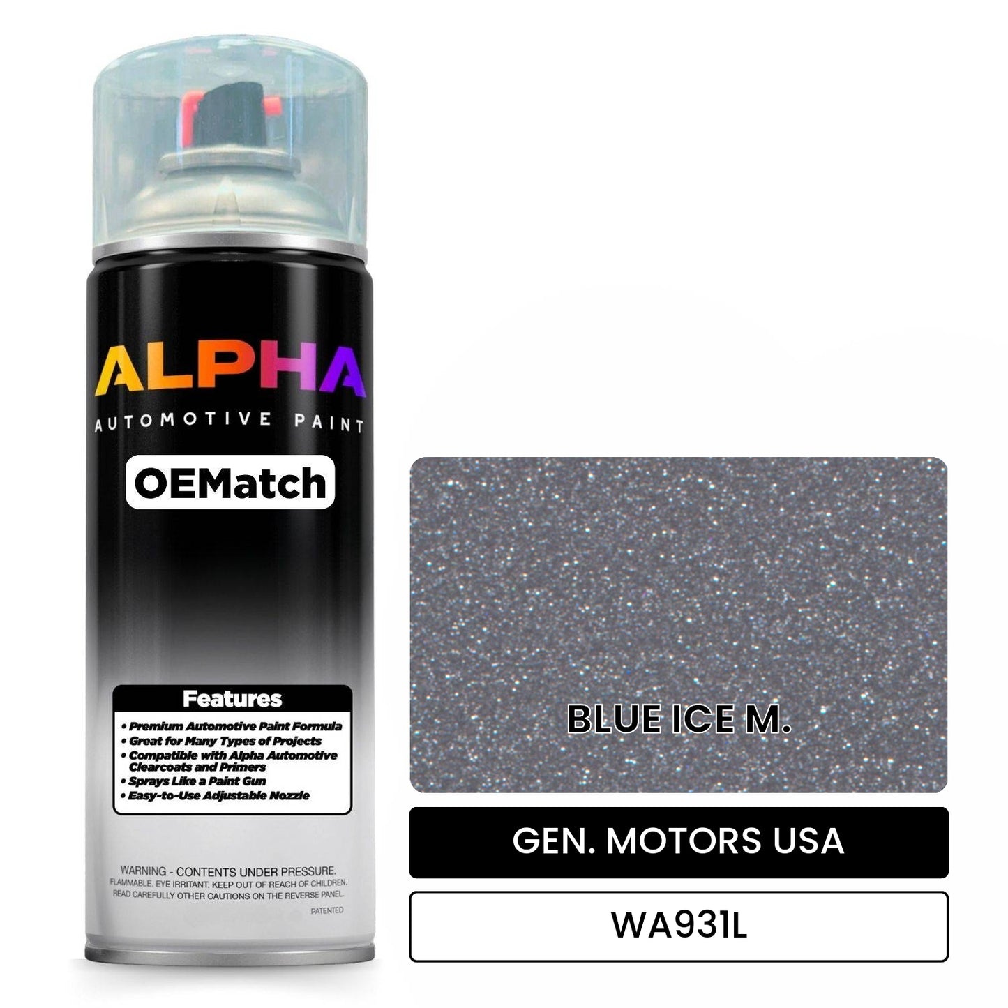 GEN. MOTORS USA BLUE ICE M. WA931L OEMatch Spraycan