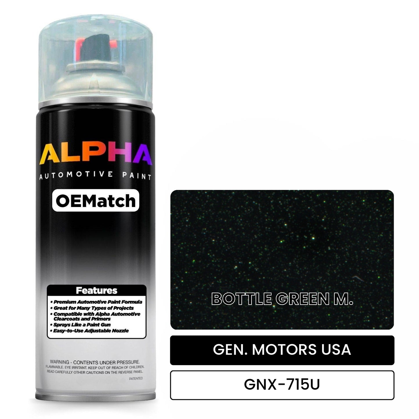 GEN. MOTORS USA BOTTLE GREEN M. GNX-715U OEMatch Spraycan