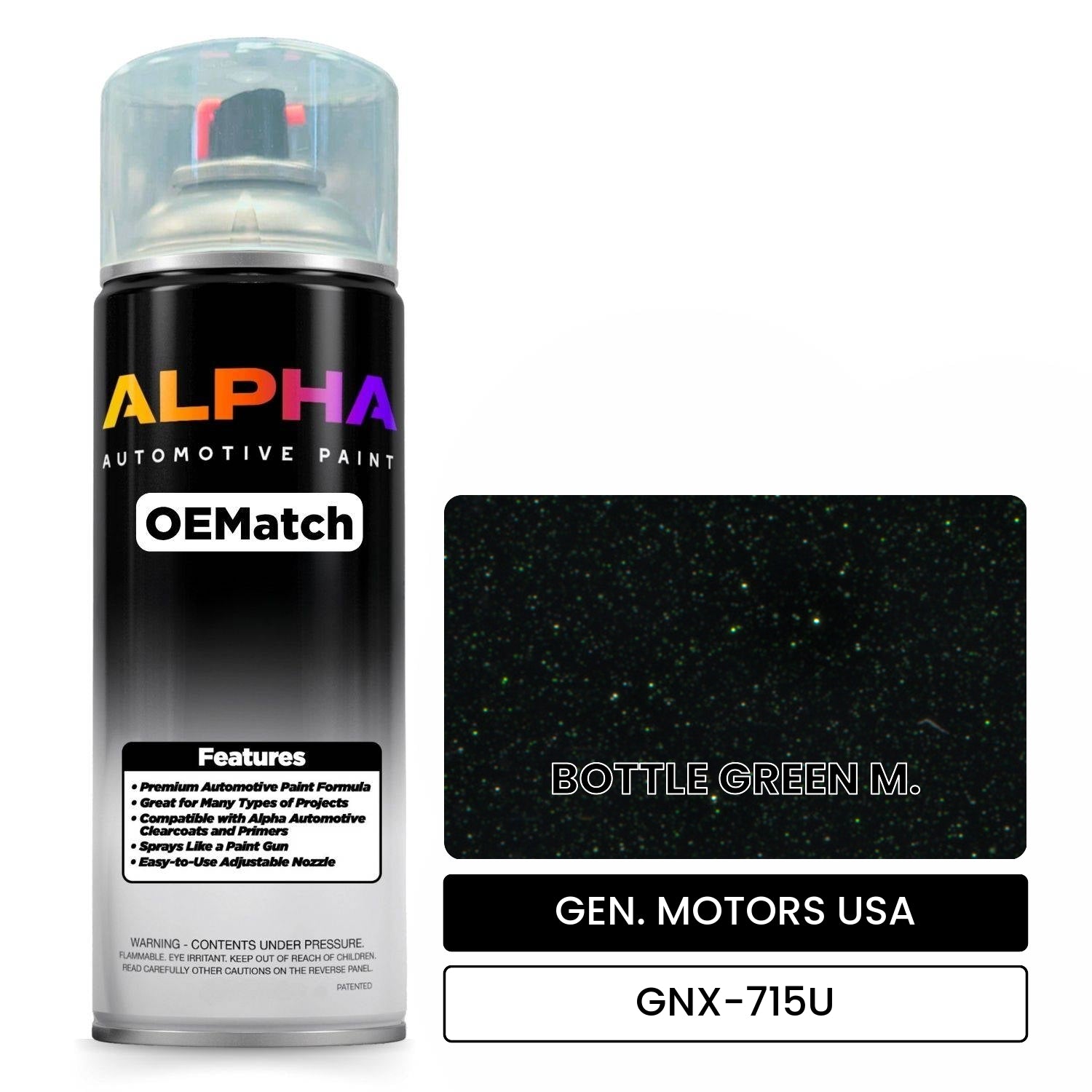 GEN. MOTORS USA BOTTLE GREEN M. GNX-715U OEMatch Spraycan