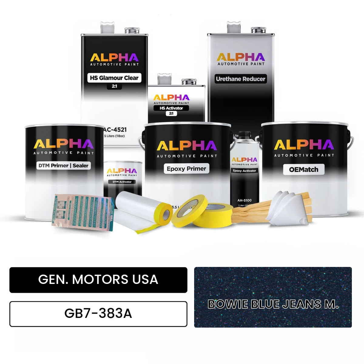 GEN. MOTORS USA BOWIE BLUE JEANS M. GB7-383A OEMatch Vehicle Paint Kit