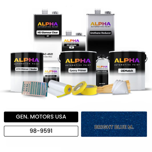 GEN. MOTORS USA BRIGHT BLUE M. 98-9591 OEMatch Vehicle Paint Kit