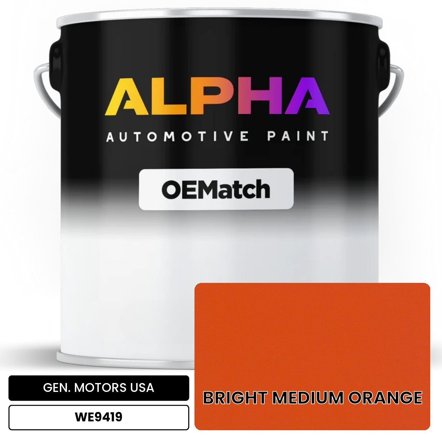 GEN. MOTORS USA BRIGHT MEDIUM ORANGE WE9419 OEMatch Basecoat