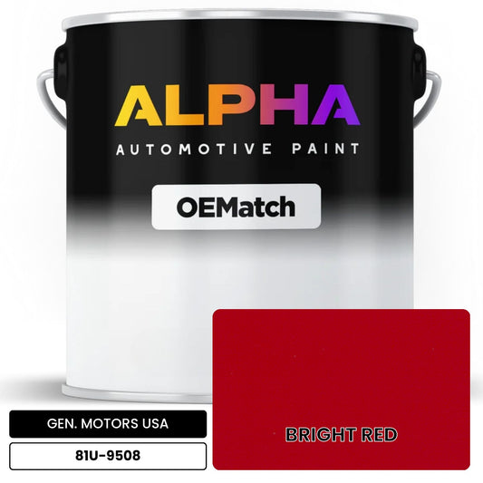 GEN. MOTORS USA BRIGHT RED 81U-9508 OEMatch Basecoat