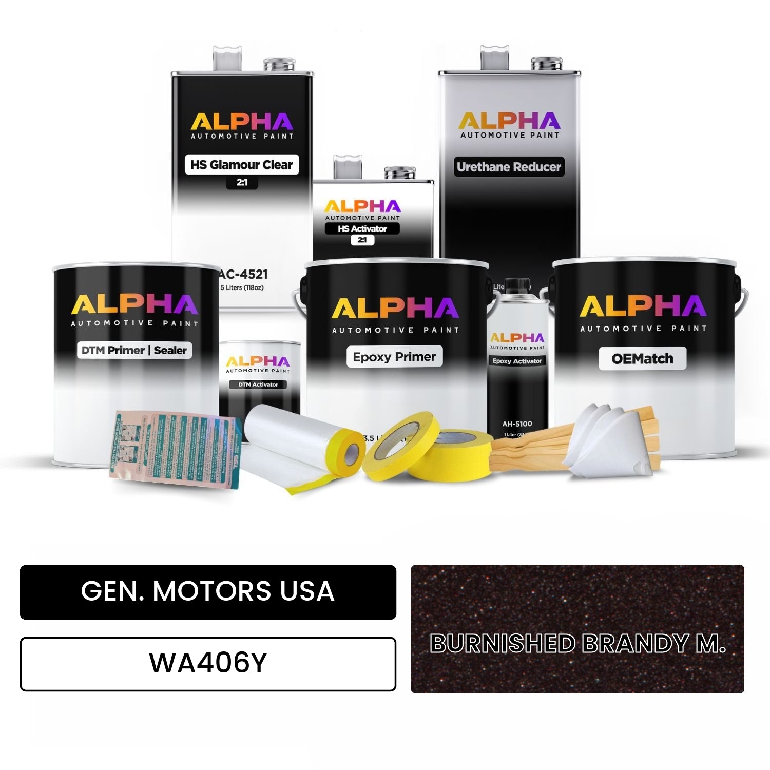 GEN. MOTORS USA BURNISHED BRANDY M. WA406Y OEMatch Vehicle Paint Kit