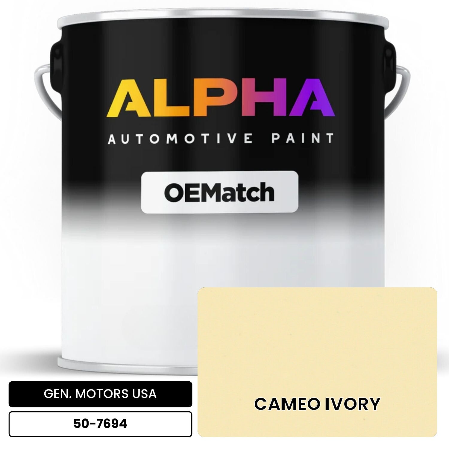 GEN. MOTORS USA CAMEO IVORY 50-7694 OEMatch Basecoat