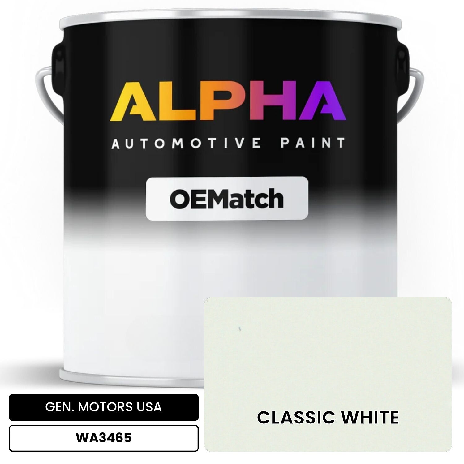 GEN. MOTORS USA CLASSIC WHITE WA3465 OEMatch Basecoat