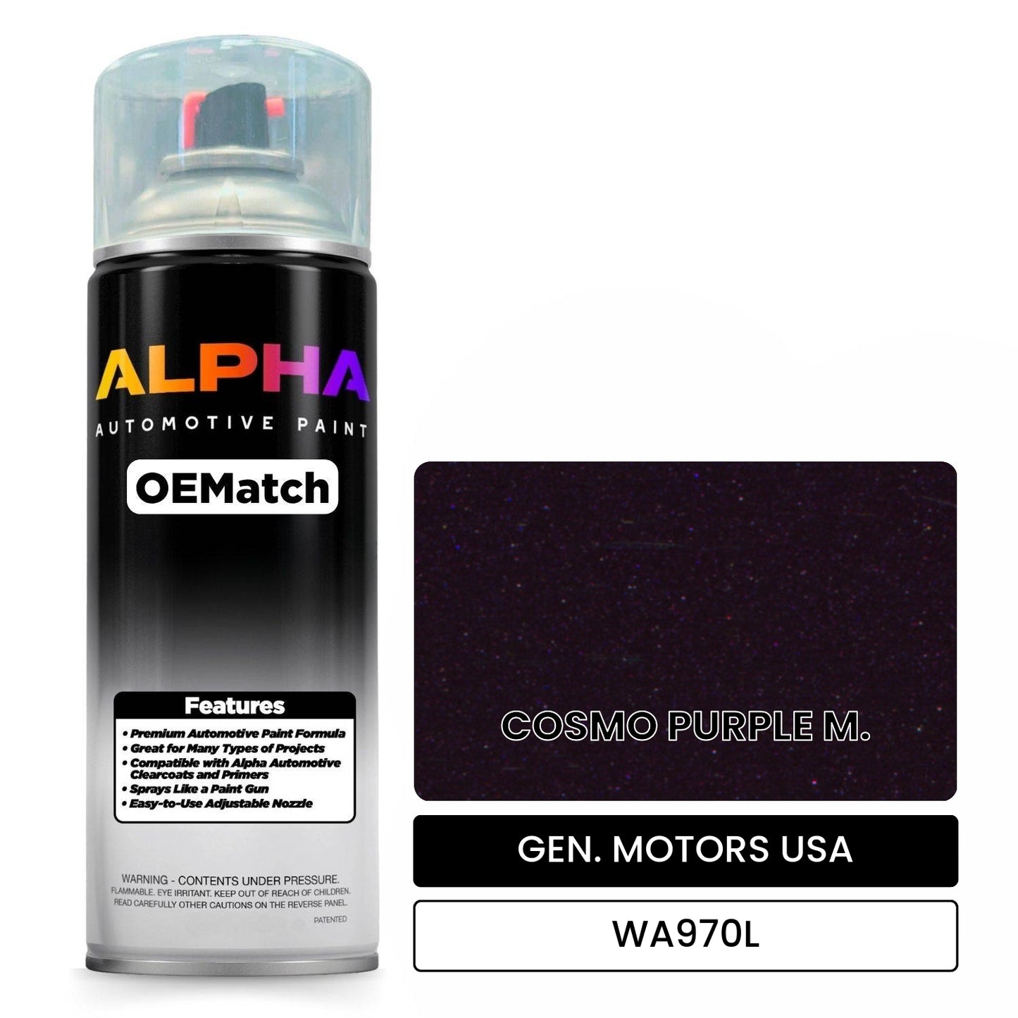 GEN. MOTORS USA COSMO PURPLE M. WA970L OEMatch Spraycan