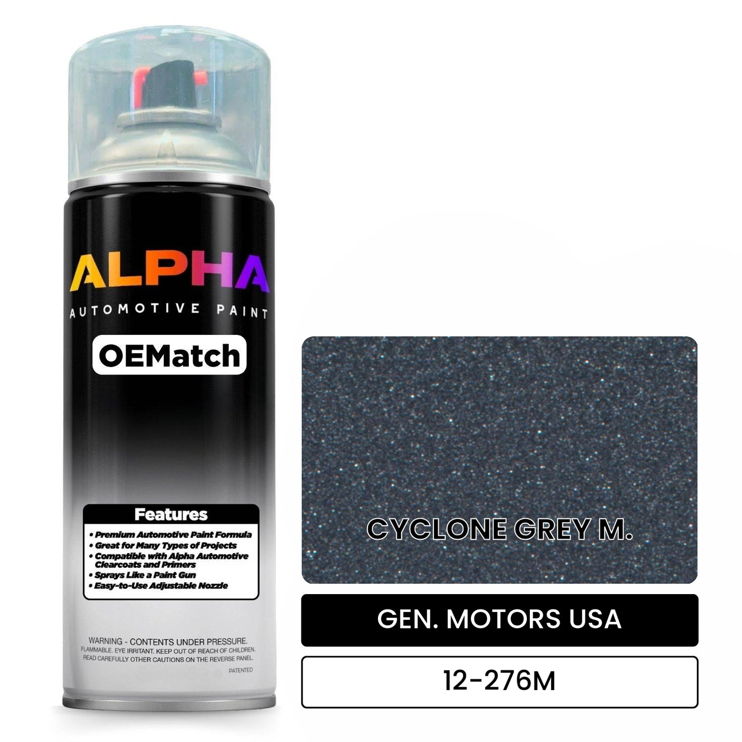 GEN. MOTORS USA CYCLONE GREY M. 12-276M OEMatch Spraycan