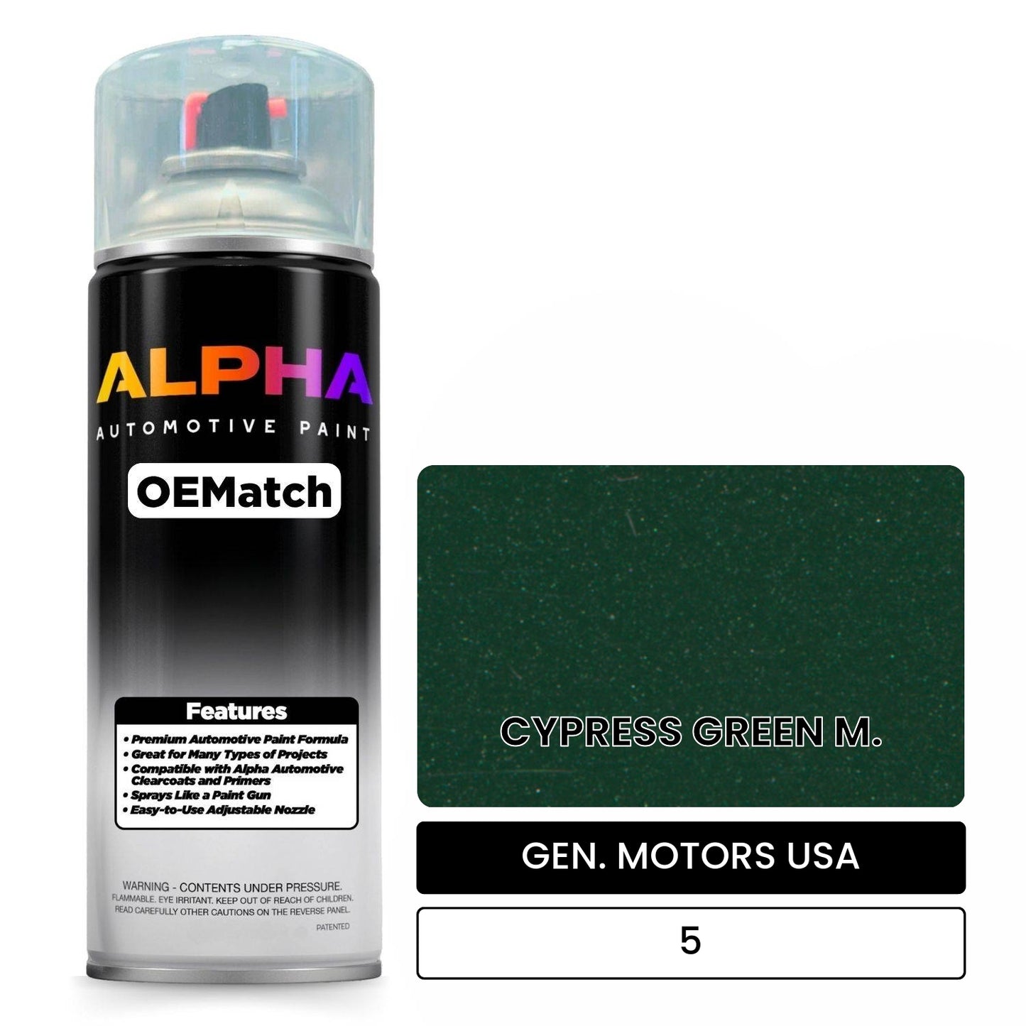 GEN. MOTORS USA CYPRESS GREEN M. 5 OEMatch Spraycan