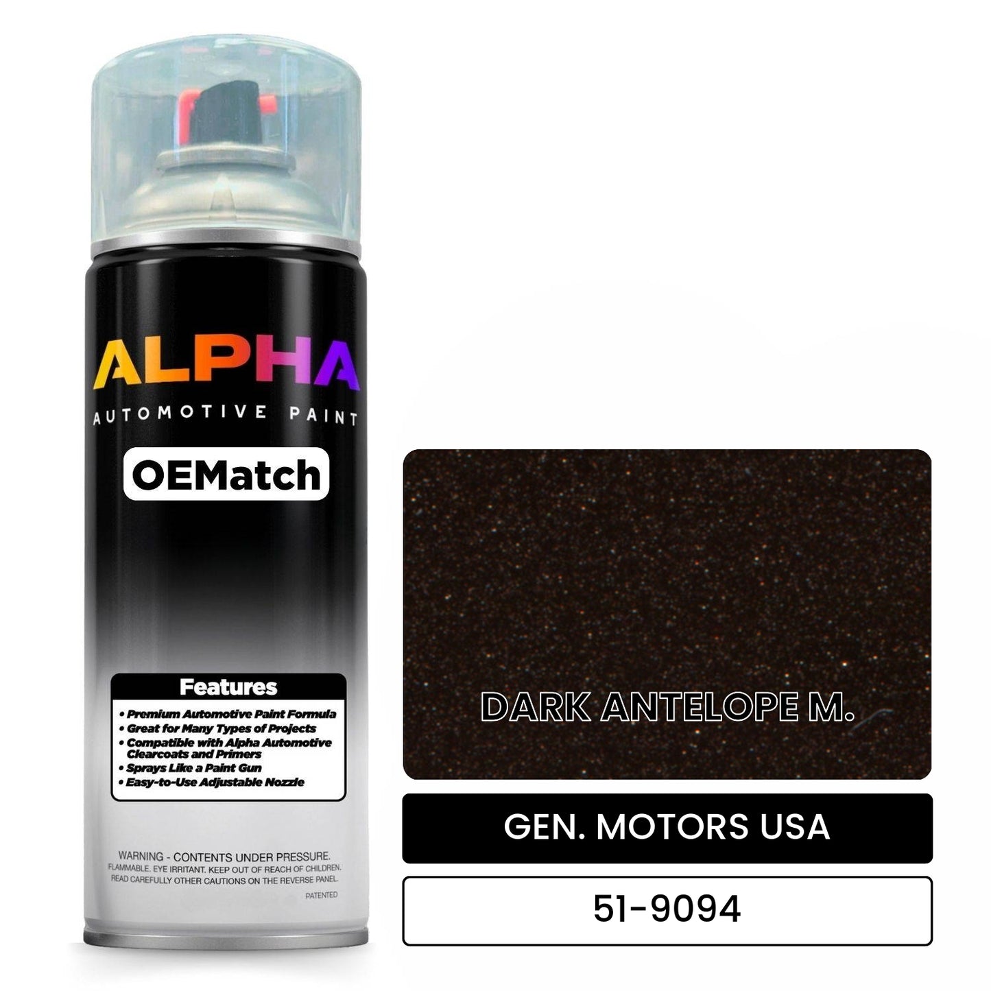 GEN. MOTORS USA DARK ANTELOPE M. 51-9094 OEMatch Spraycan