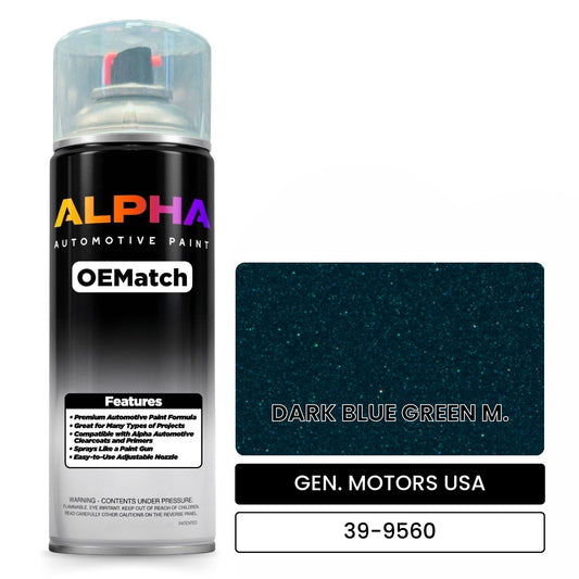GEN. MOTORS USA DARK BLUE GREEN M. 39-9560 OEMatch Spraycan