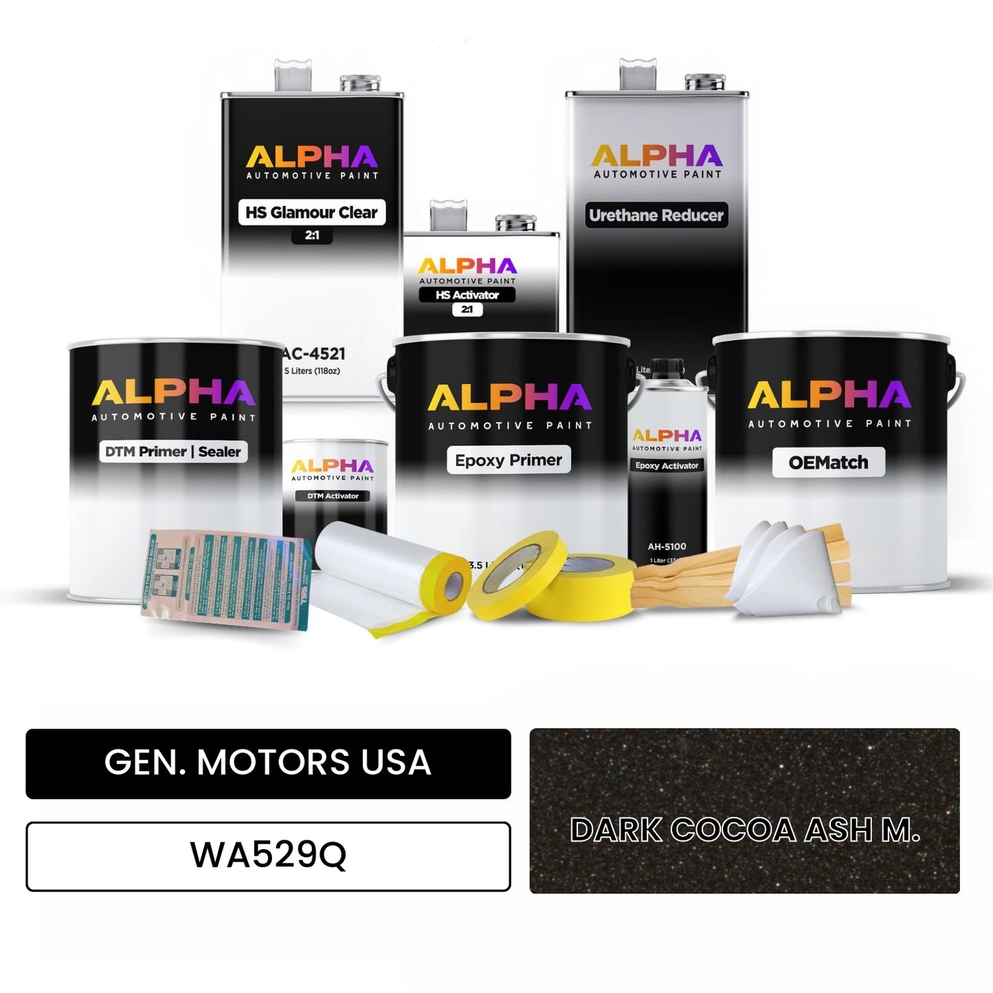 GEN. MOTORS USA DARK COCOA ASH M. WA529Q OEMatch Vehicle Paint Kit