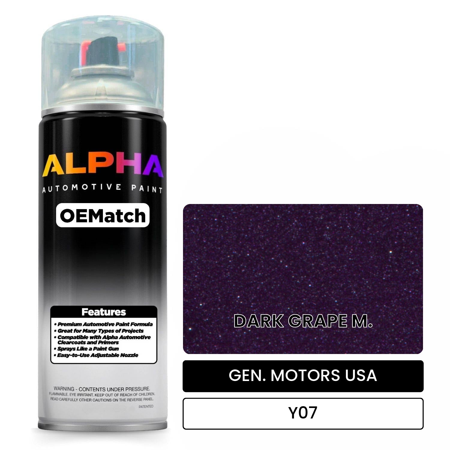 GEN. MOTORS USA DARK GRAPE M. Y07 OEMatch Spraycan