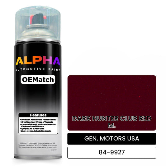 GEN. MOTORS USA DARK HUNTER CLUB RED M. 84-9927 OEMatch Spraycan