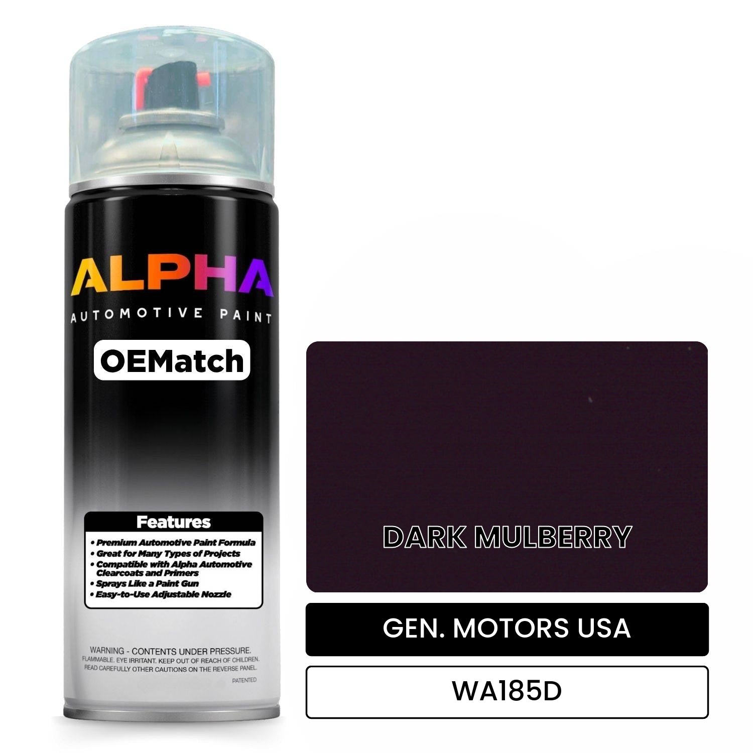 GEN. MOTORS USA DARK MULBERRY WA185D OEMatch Spraycan