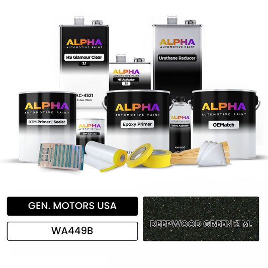 GEN. MOTORS USA DEEPWOOD GREEN 2 M. WA449B OEMatch Vehicle Paint Kit