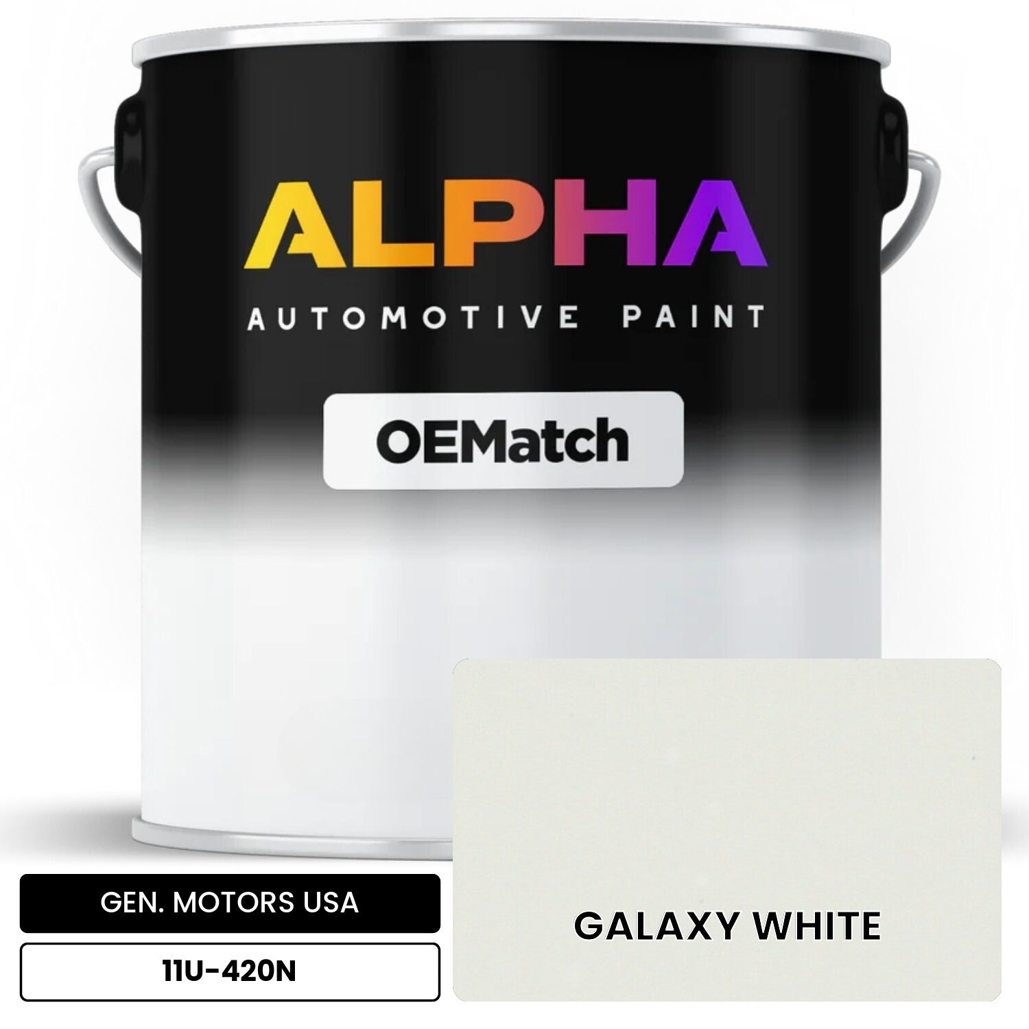 GEN. MOTORS USA GALAXY WHITE 11U-420N OEMatch Basecoat