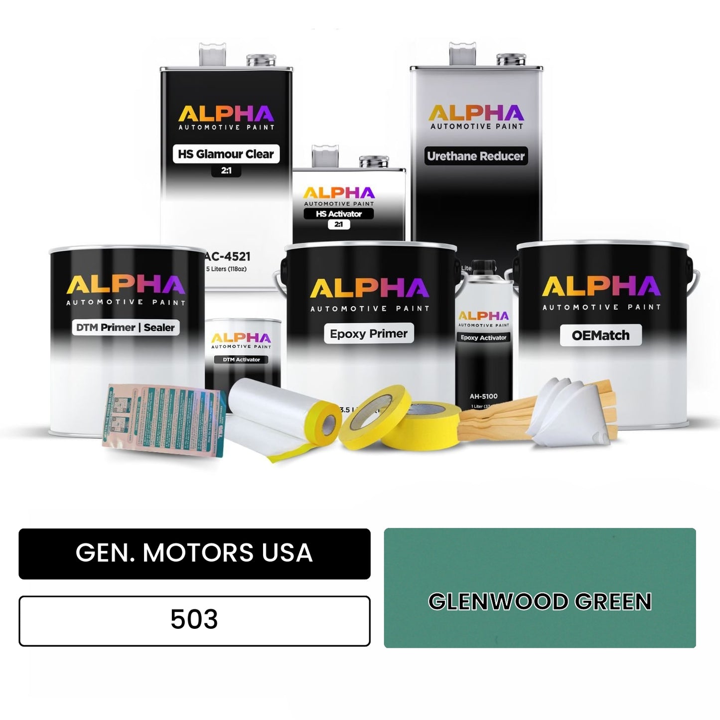 GEN. MOTORS USA GLENWOOD GREEN 503 OEMatch Vehicle Paint Kit