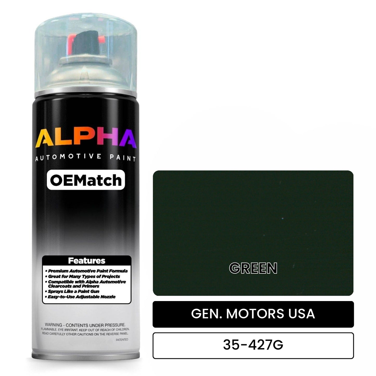 GEN. MOTORS USA GREEN 35-427G OEMatch Spraycan