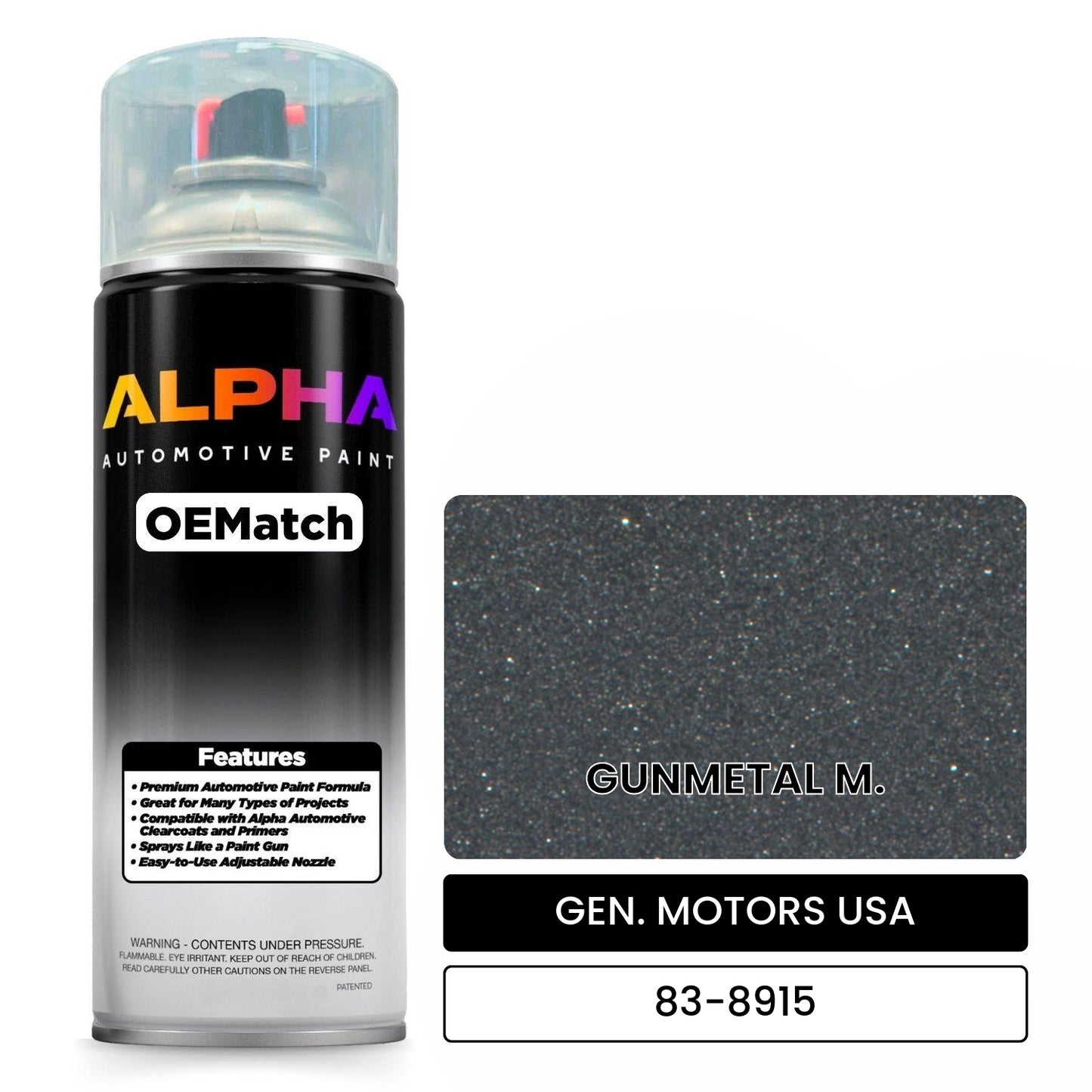 GEN. MOTORS USA GUNMETAL M. 83-8915 OEMatch Spraycan